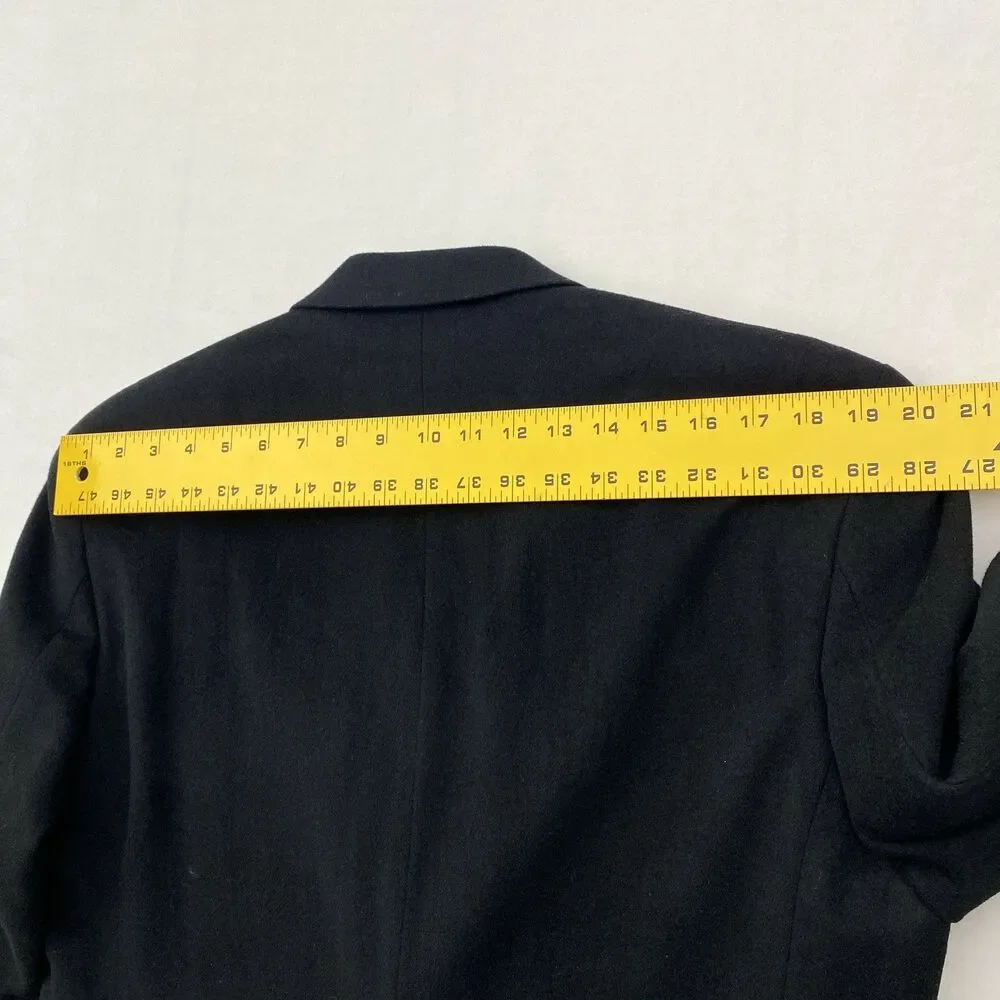Lauren Ralph Lauren Blazer Mens 40R Black Wool Silk Cashmere Sport Coat Jacket
